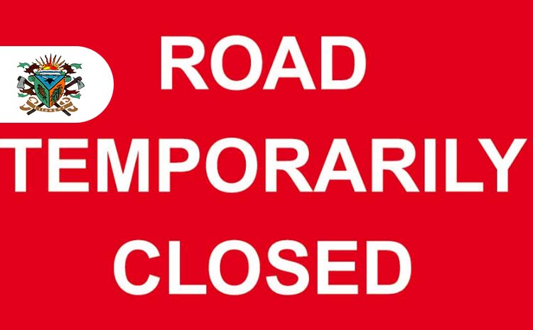 Temporary closure of part of the road near Chipiku Plus in Area 4